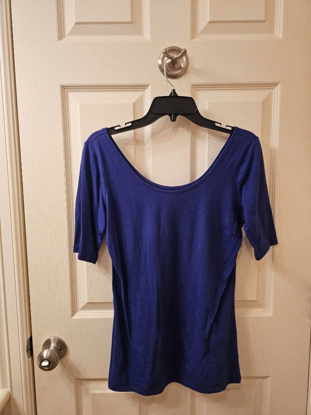 Decree Large Navy 3/4 Sleeve Blouse